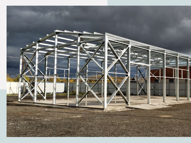 Двускатные ангары в Коломна от 608 руб. за квадрат