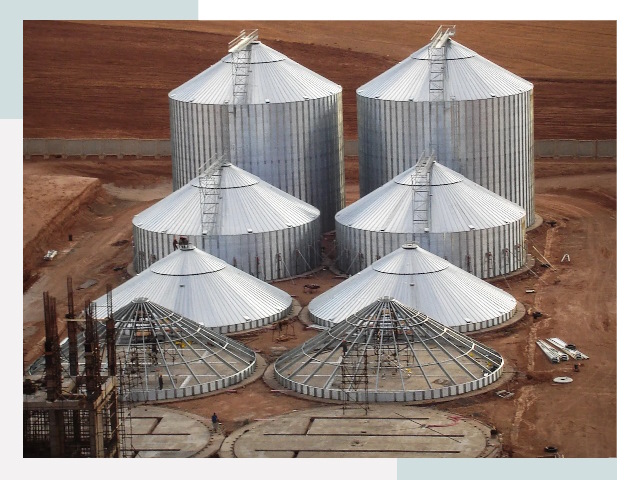 Строительство зерновых силосов в Коломне